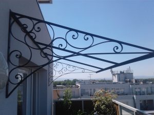 Marquise en fer plat Ostwald 0