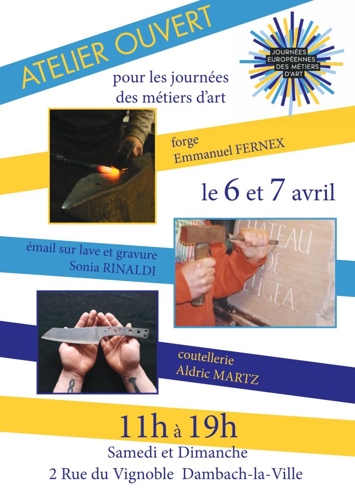 Portes Ouvertes &agrave; l&rsquo;atelier 6 et 7 avril 2019 Erstein 0