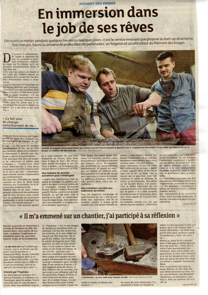 Partenaire de &laquo;&nbsp;test mon job&nbsp;&raquo; Bischheim 0