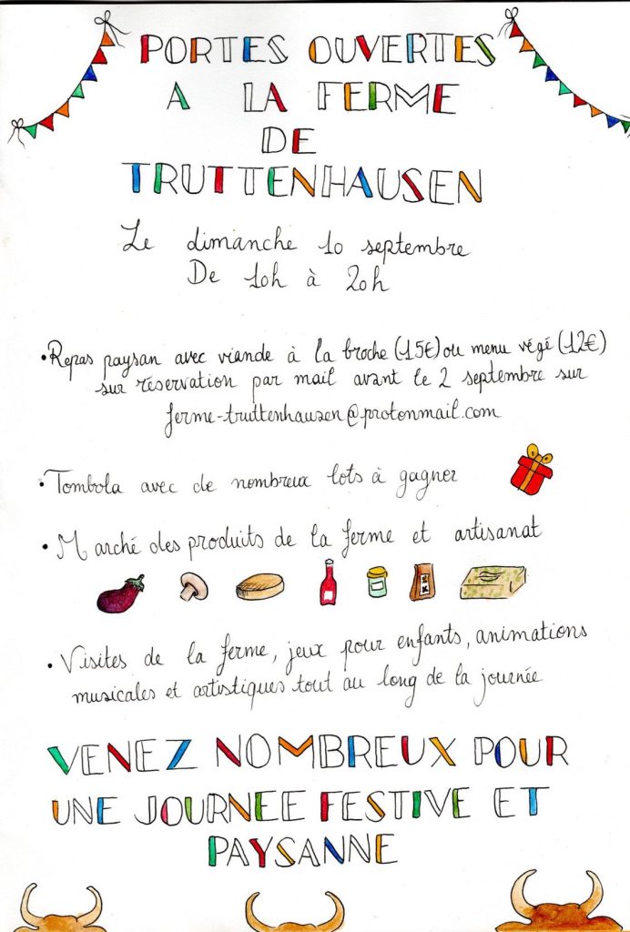 Portes ouvertes &agrave; la Ferme de Truttenhausen le 10 Septembre 2023 Saint-Di&eacute;-des-Vosges 0